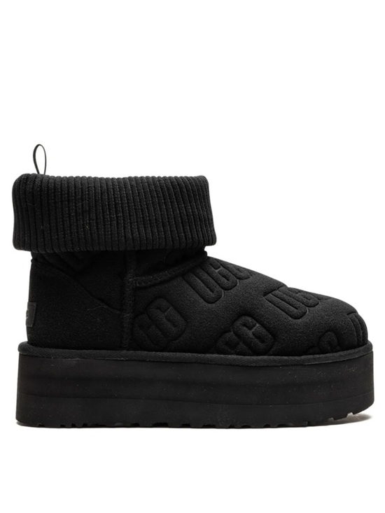 UGG Shoes - UGG Classic Mini Platform Felted Black Boots New!